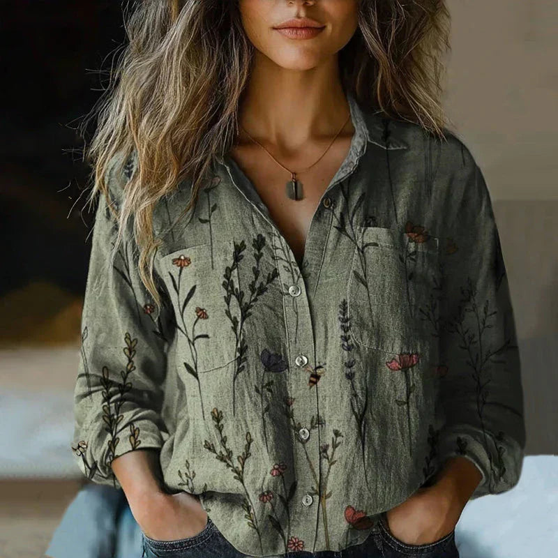 Valentina | Printed Vintage Blouse