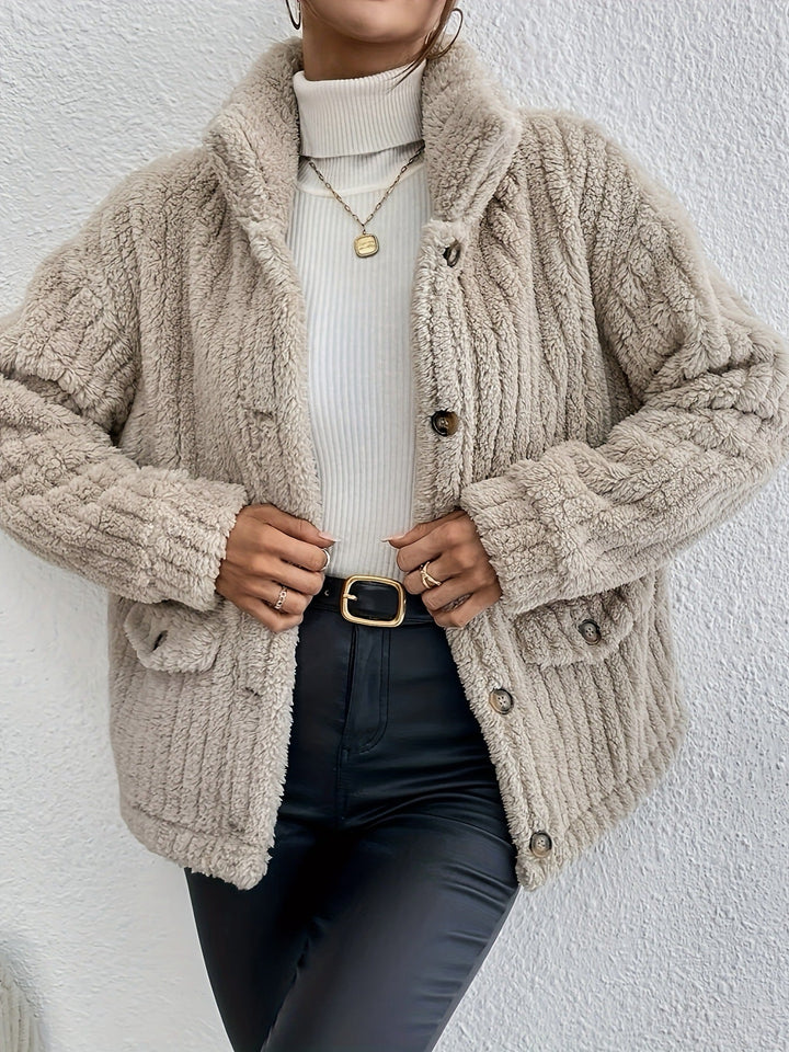 Agni | Double - Sided Velvet Button Cardigan - Ciara & Fiona