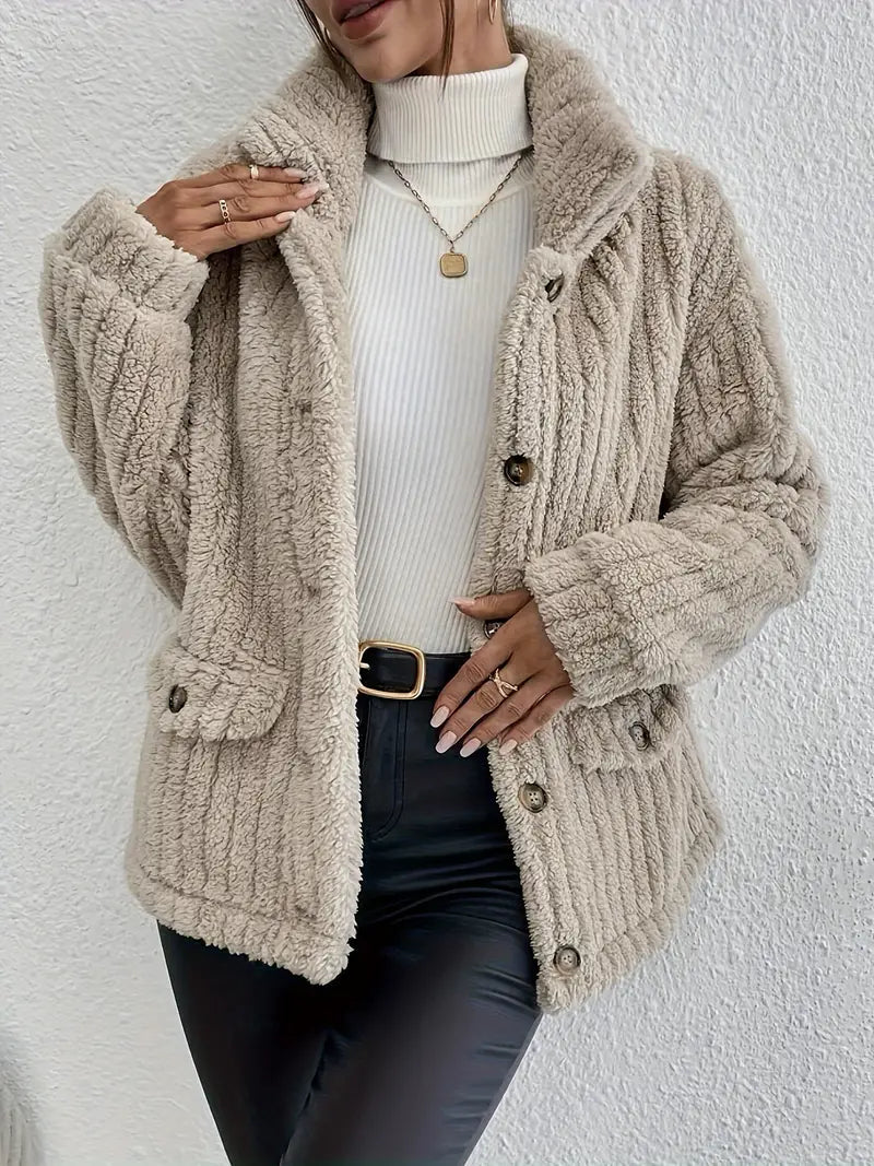 Agni | Double - Sided Velvet Button Cardigan - Ciara & Fiona