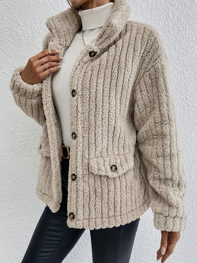 Agni | Double - Sided Velvet Button Cardigan - Ciara & Fiona