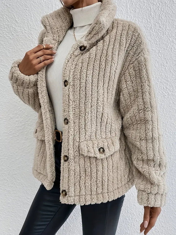 Agni | Double - Sided Velvet Button Cardigan - Ciara & Fiona