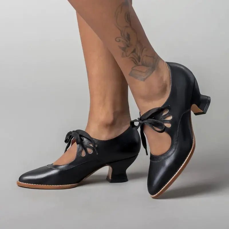 Alona | Orthopedic Leather Heeled Sandals - Ciara & Fiona