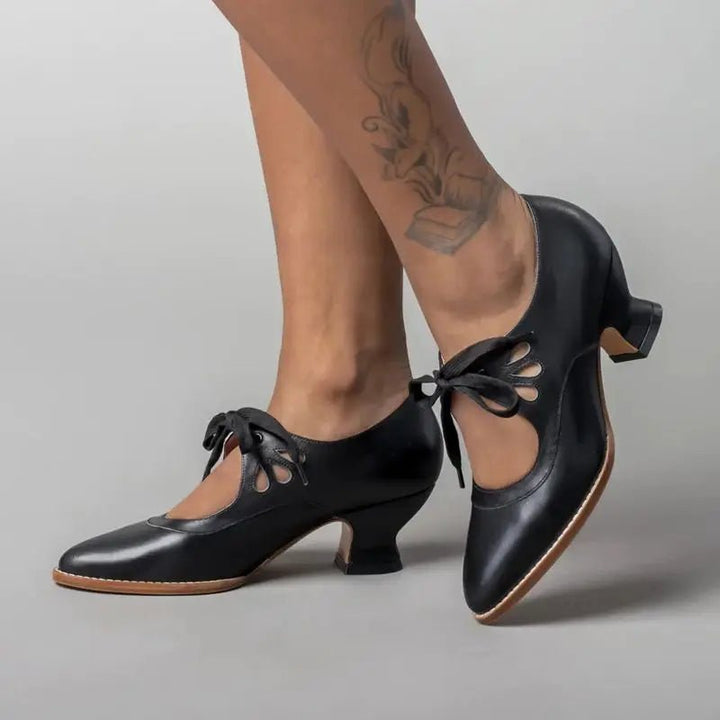 Alona | Orthopedic Leather Heeled Sandals - Ciara & Fiona