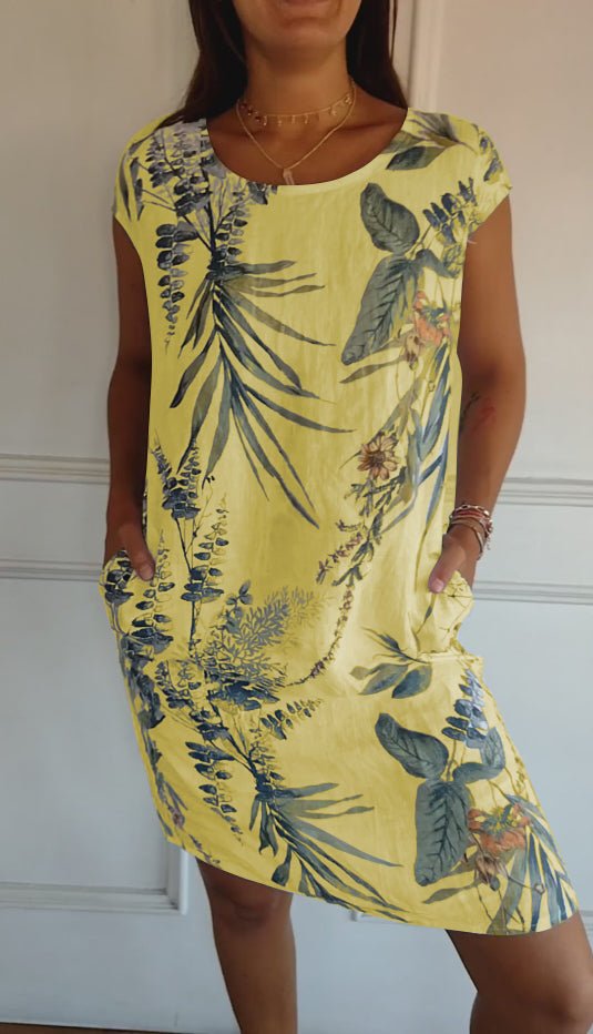 Anne | Comfy Round Neck Dress - Ciara & Fiona