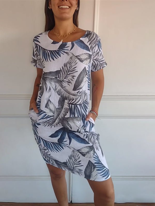 Anne | Comfy Round Neck Dress - Ciara & Fiona