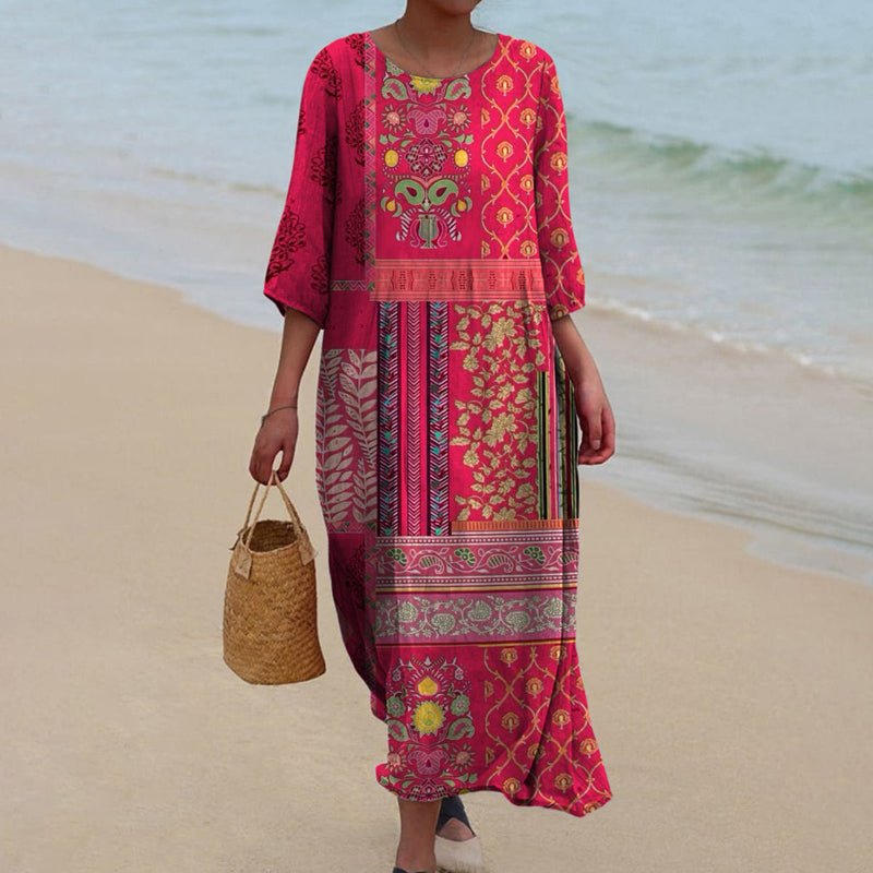 Aviana | Elegant Loose Fitting Boho Maxi Dress - Ciara & Fiona