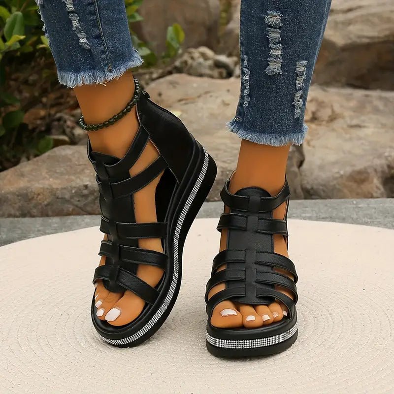 Axelle | Elegant Wedge Sandals - Ciara & Fiona