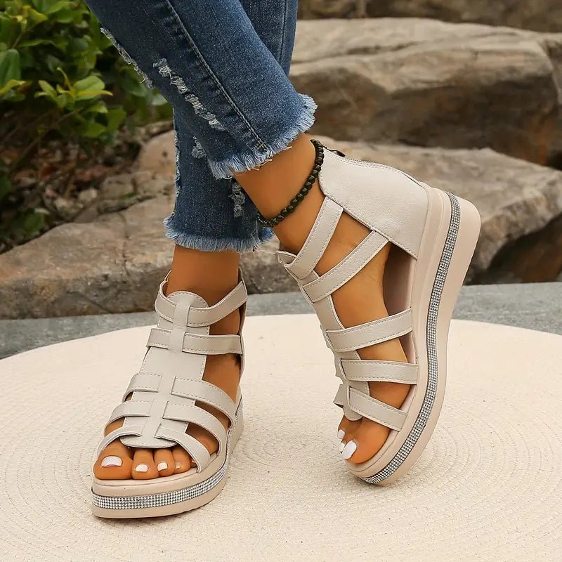 Axelle | Elegant Wedge Sandals - Ciara & Fiona