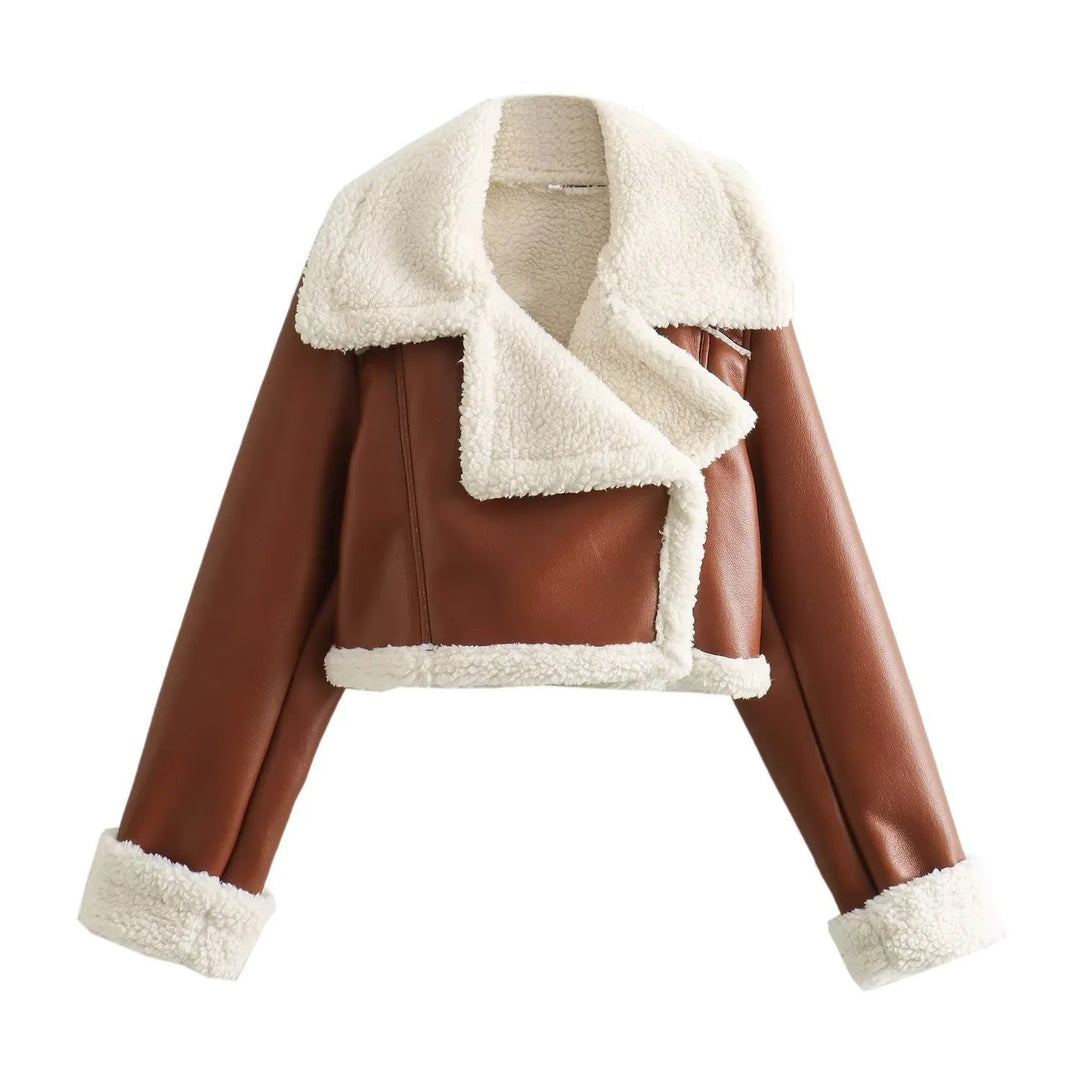 Bloom | Fur Fleece Double - sided Short Jacket - Ciara & Fiona