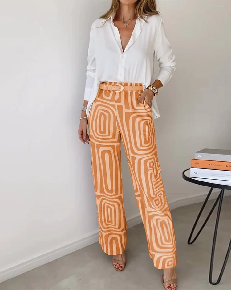 Braelyn | Geometric Palazzo Set - Ciara & Fiona