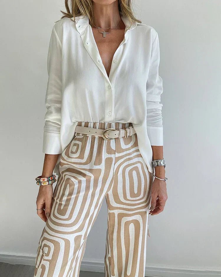 Braelyn | Geometric Palazzo Set - Ciara & Fiona