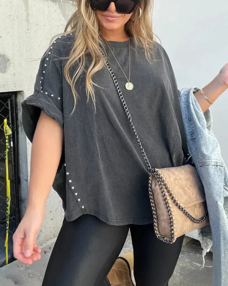 Briella | Studded Oversized Tee - Ciara & Fiona