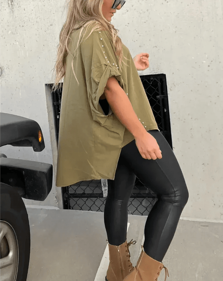 Briella | Studded Oversized Tee - Ciara & Fiona