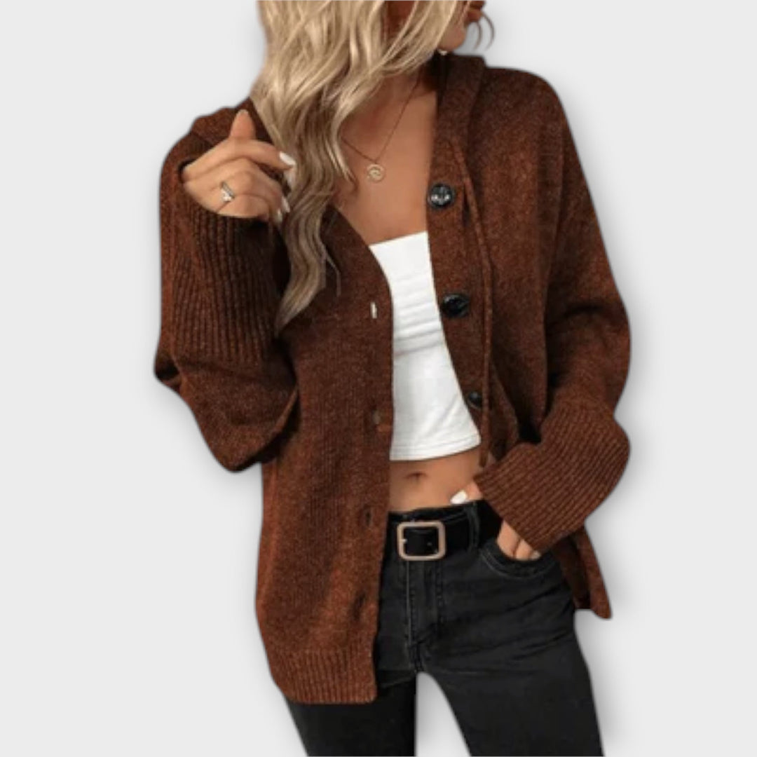 Brittan - Button - Front Knitted Cardigan - Ciara & Fiona