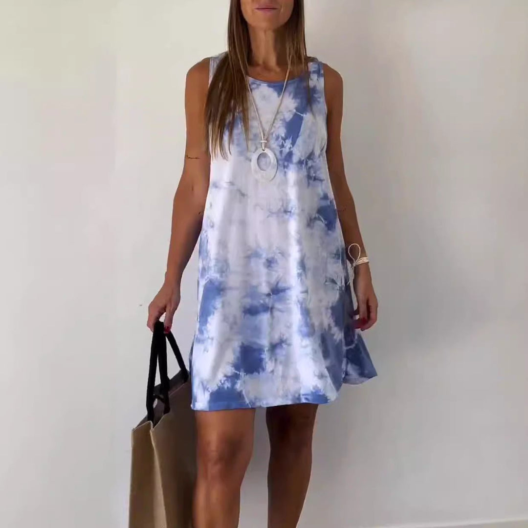 Calianna | Gradient Tie Dye Print Mini Dress - Ciara & Fiona