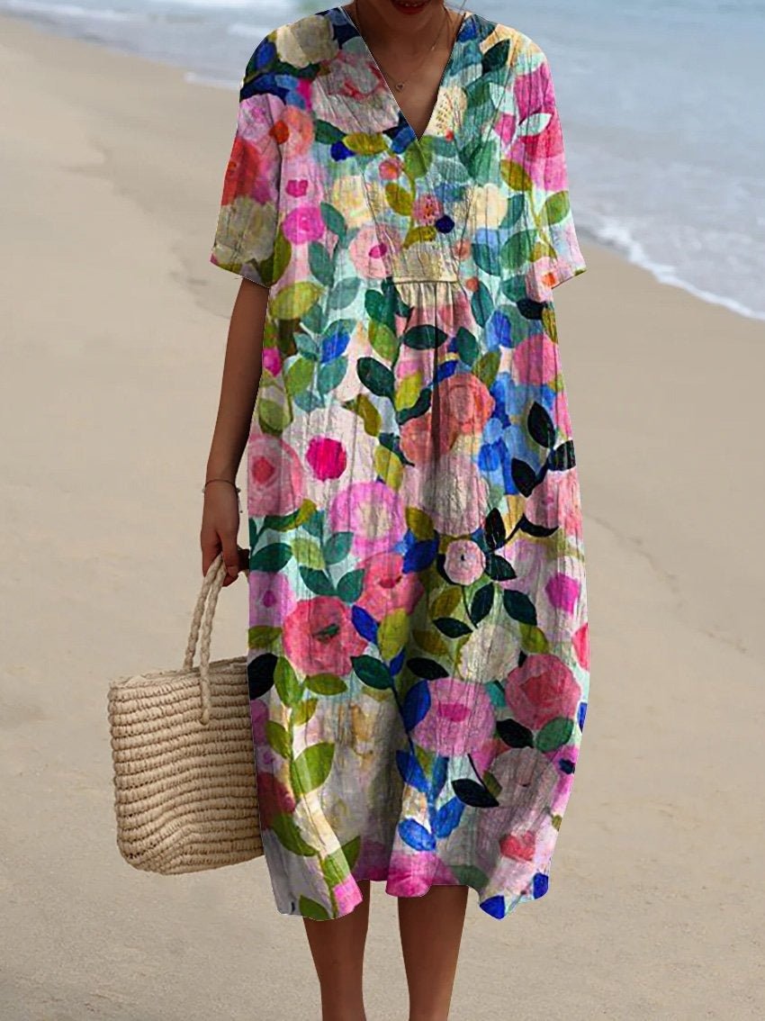 Carina | Colorful Floral Dress - Ciara & Fiona