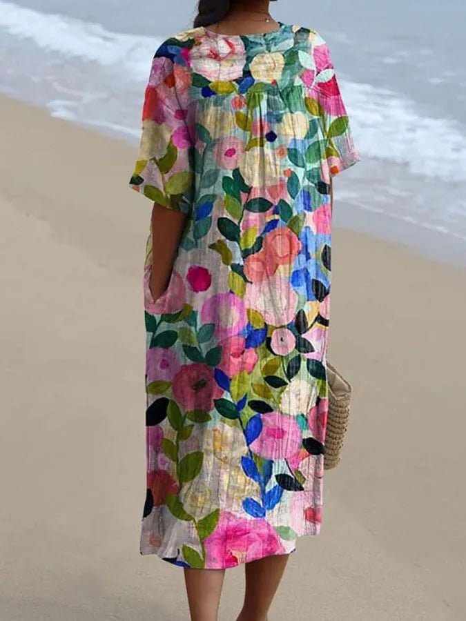Carina | Colorful Floral Dress - Ciara & Fiona