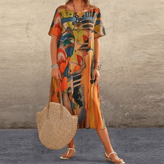 CASSIE | Effortless Printed Dress - Ciara & Fiona