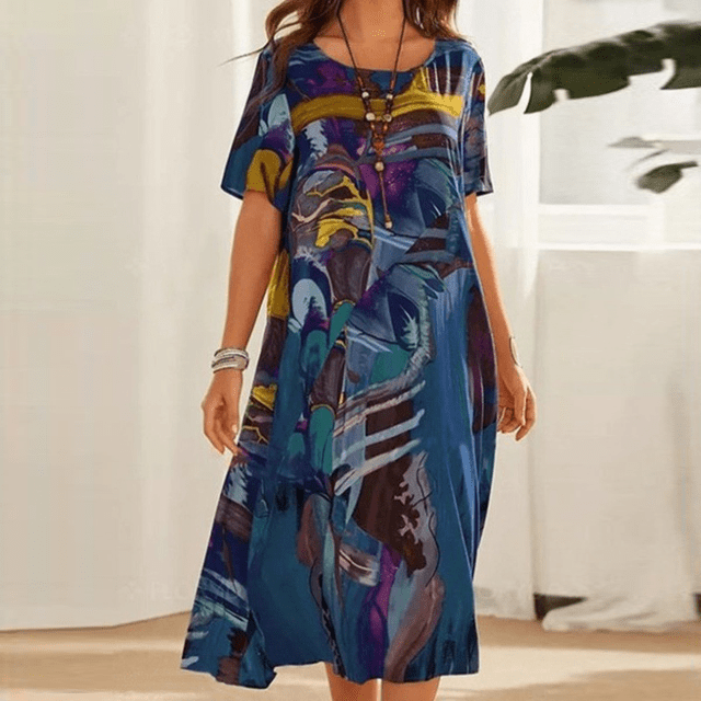 CASSIE | Effortless Printed Dress - Ciara & Fiona