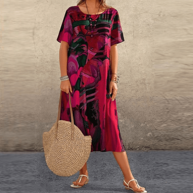 CASSIE | Effortless Printed Dress - Ciara & Fiona