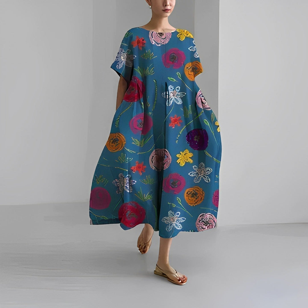 Chanelle | Elegant Printed Dress - Ciara & Fiona