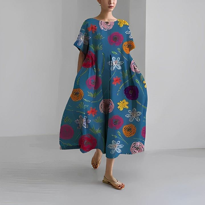 Chanelle | Elegant Printed Dress - Ciara & Fiona