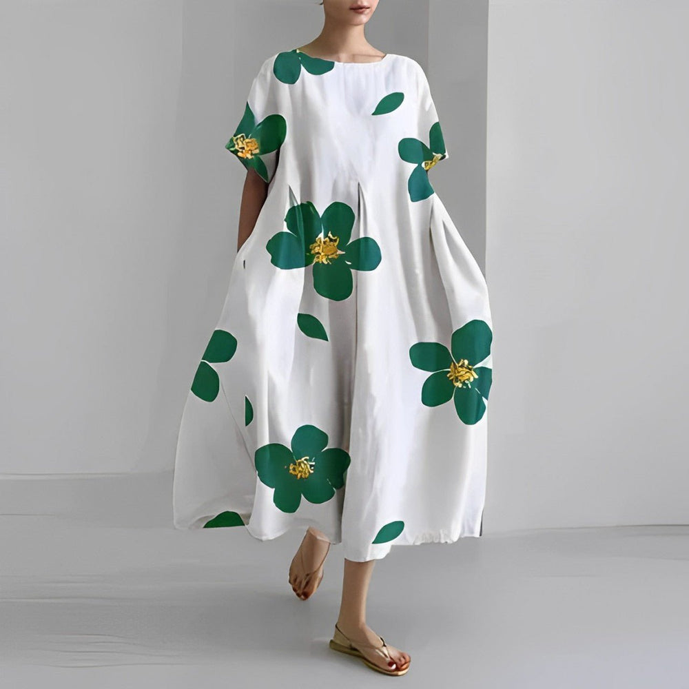Chanelle | Elegant Printed Dress - Ciara & Fiona