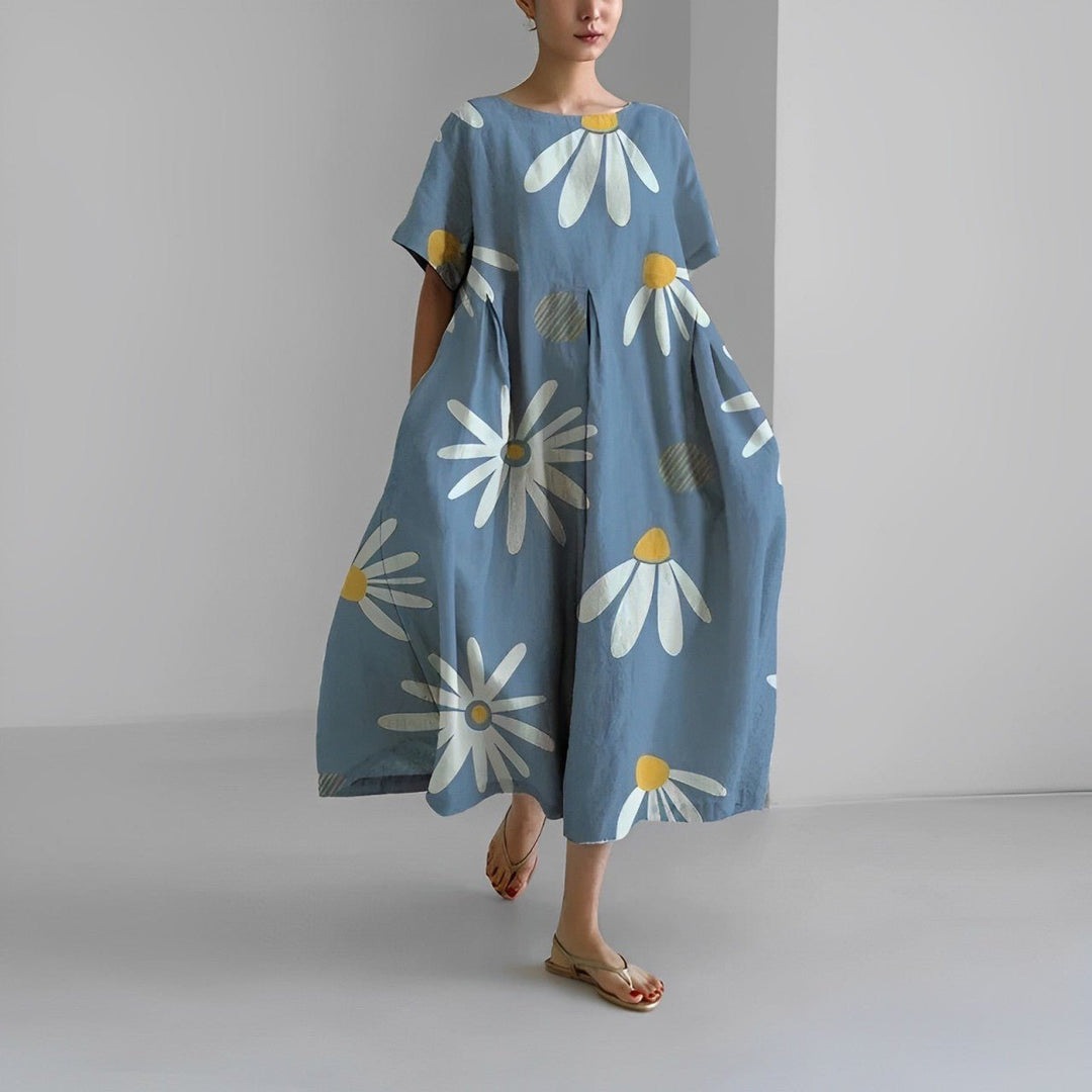 Chanelle | Elegant Printed Dress - Ciara & Fiona
