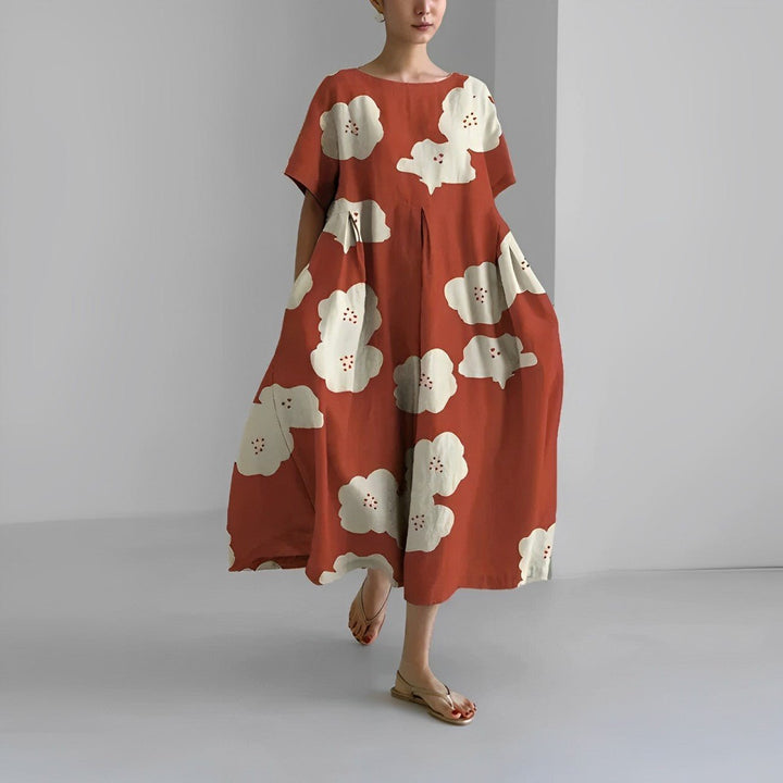 Chanelle | Elegant Printed Dress - Ciara & Fiona