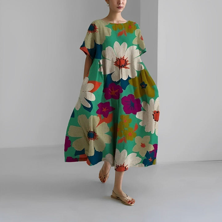 Chanelle | Elegant Printed Dress - Ciara & Fiona