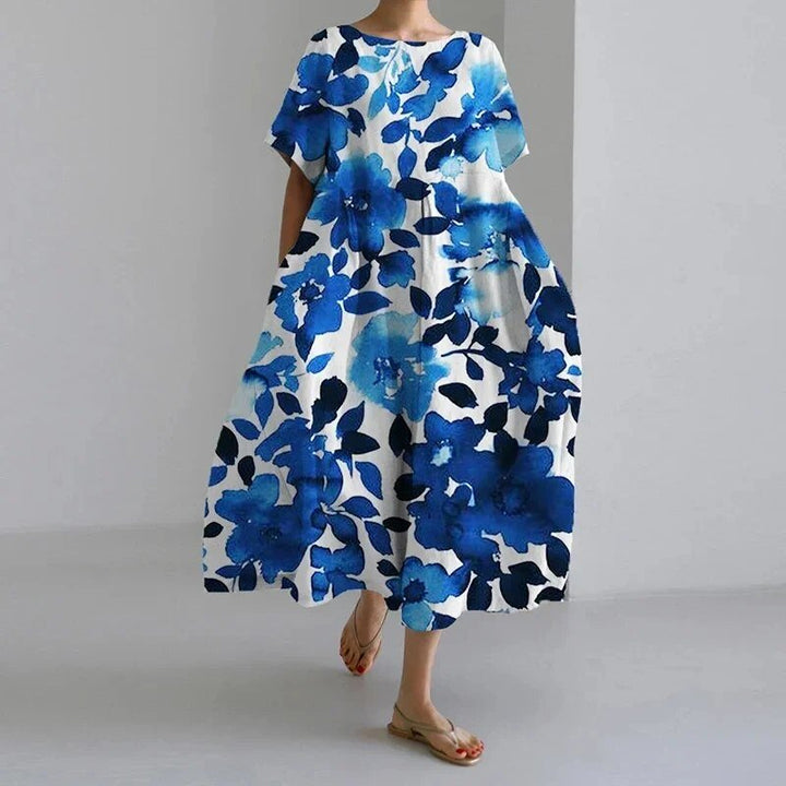 Chanelle | Elegant Printed Dress - Ciara & Fiona