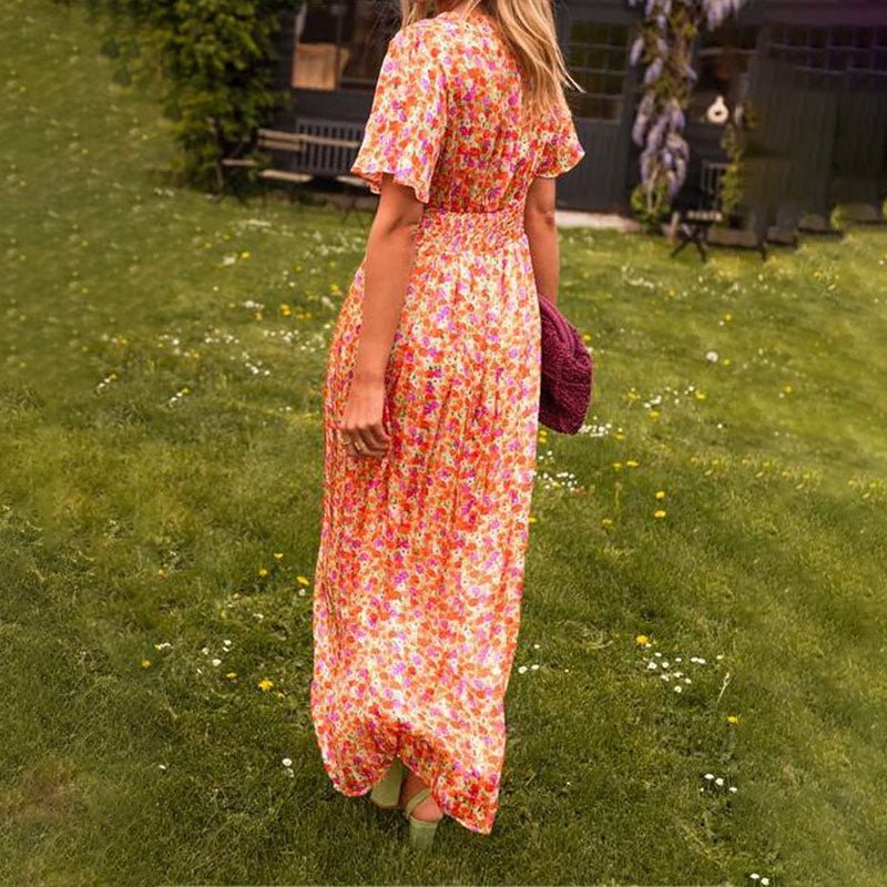 Cienna | Elegant V - Neck Dress - Ciara & Fiona