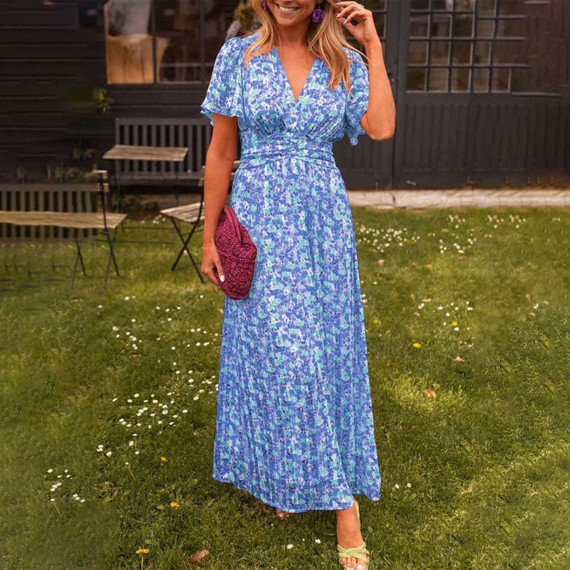 Cienna | Elegant V - Neck Dress - Ciara & Fiona