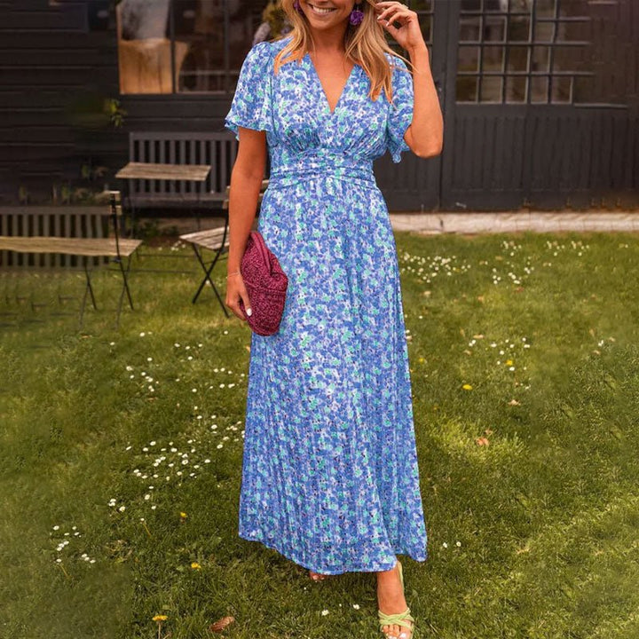 Cienna | Elegant V - Neck Dress - Ciara & Fiona