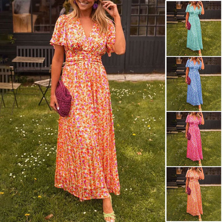 Cienna | Elegant V - Neck Dress - Ciara & Fiona