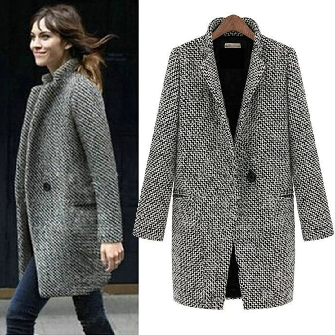 CLARA | Elegant Longline Coat for Chilly Days - Ciara & Fiona