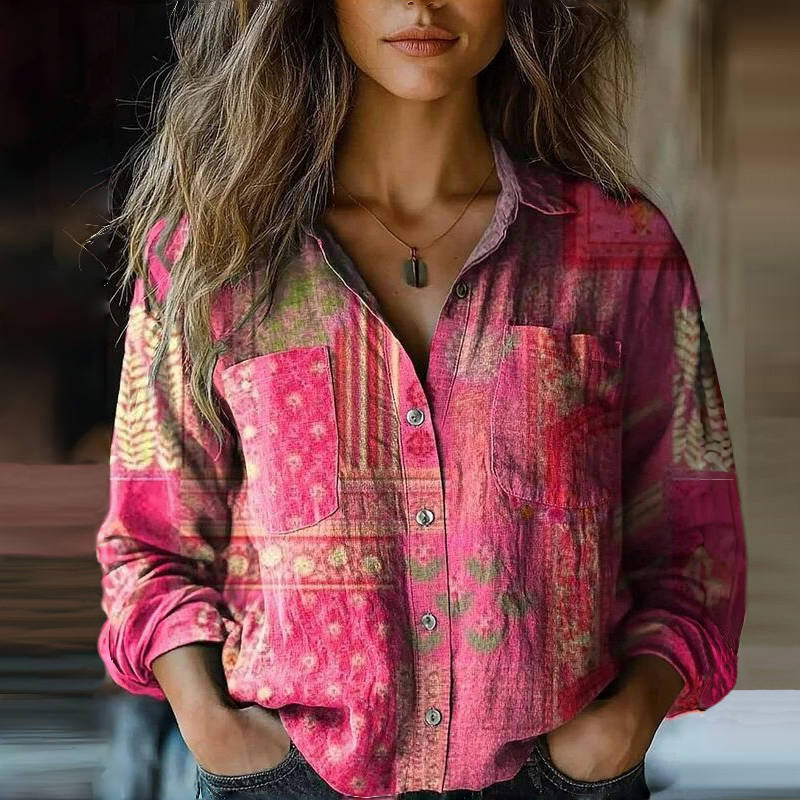 Valentina | Printed Vintage Blouse