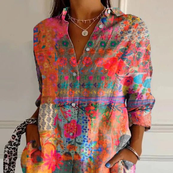 Dakota | Vintage Floral Print Blouse - Ciara & Fiona
