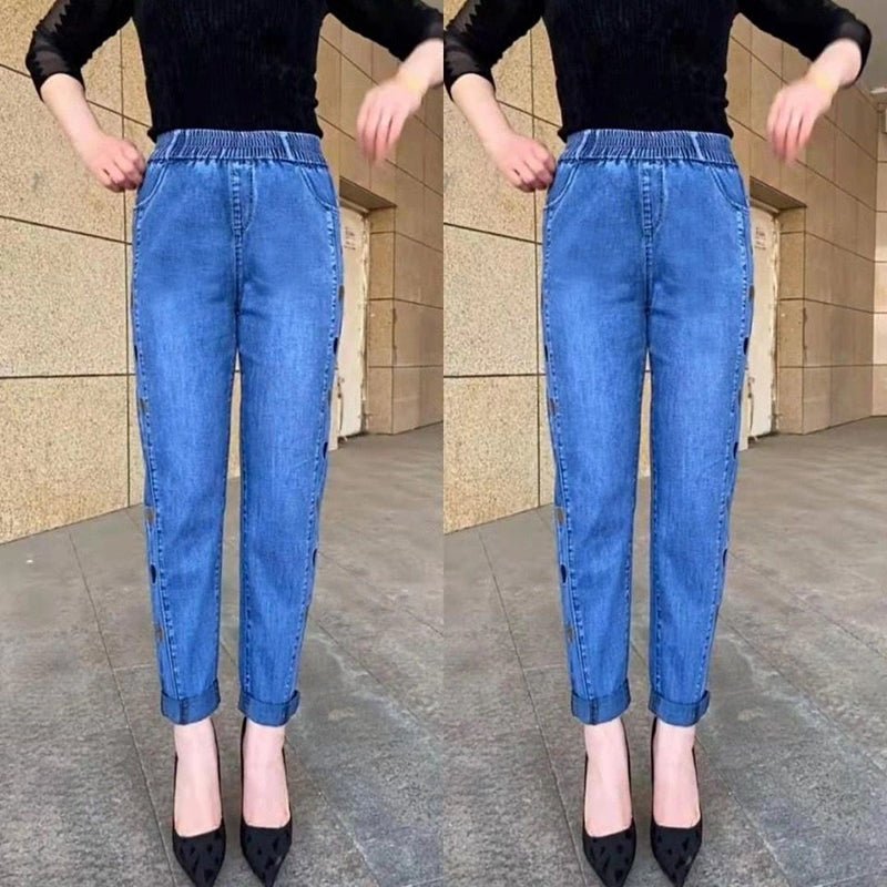 Dalary | Stretchable High Waist Pants - Ciara & Fiona