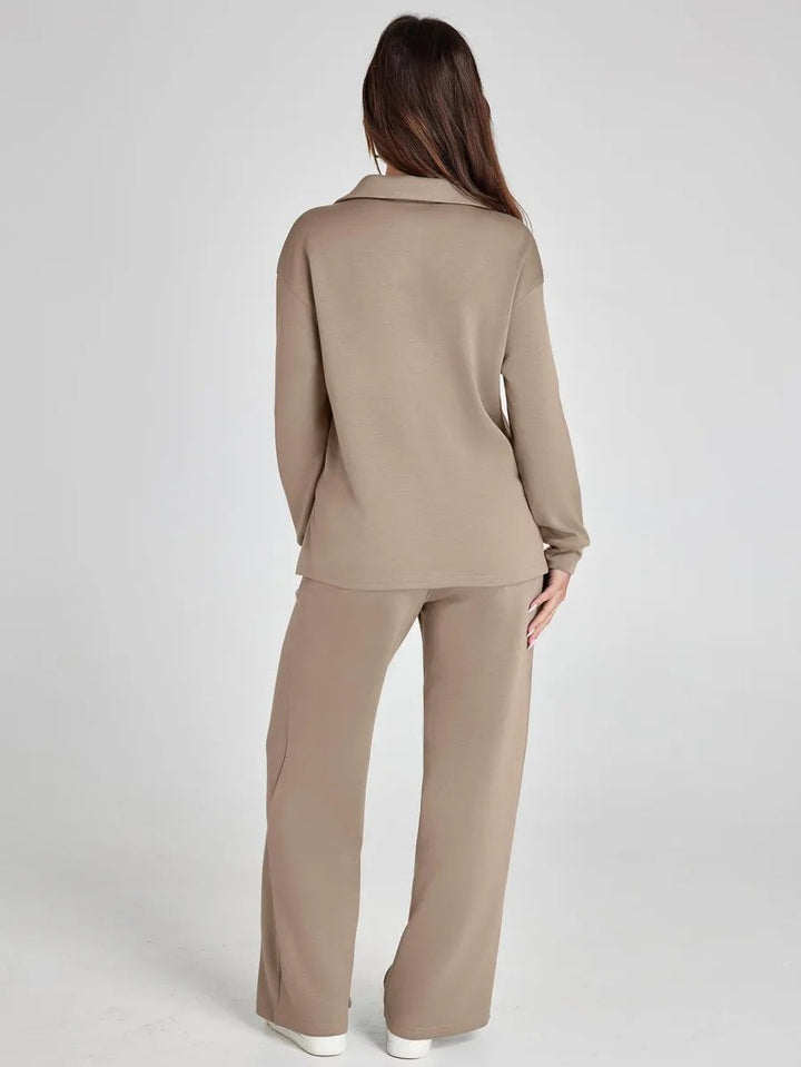 Dora | Casual Long Sleeve Two - piece Set - Ciara & Fiona