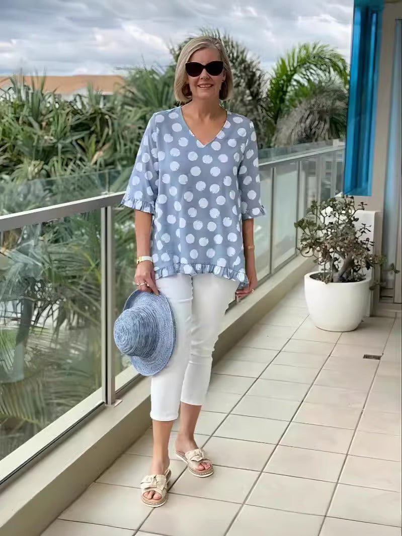 Dulce | Printed Vintage Top - Ciara & Fiona