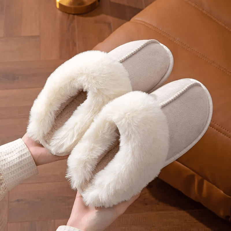 Elaine - Non Slip Fur Slippers For Winter - Ciara & Fiona
