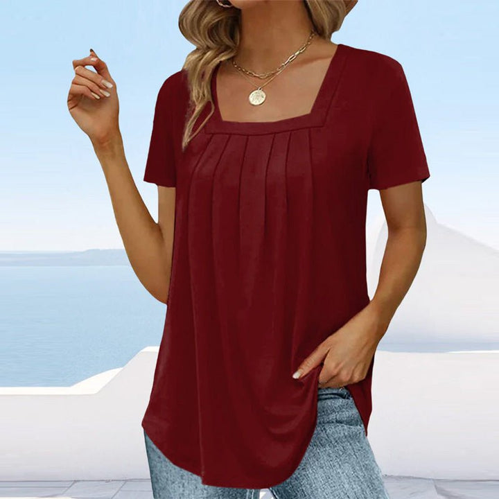 Eliette | Pleated Summer Blouse - Ciara & Fiona