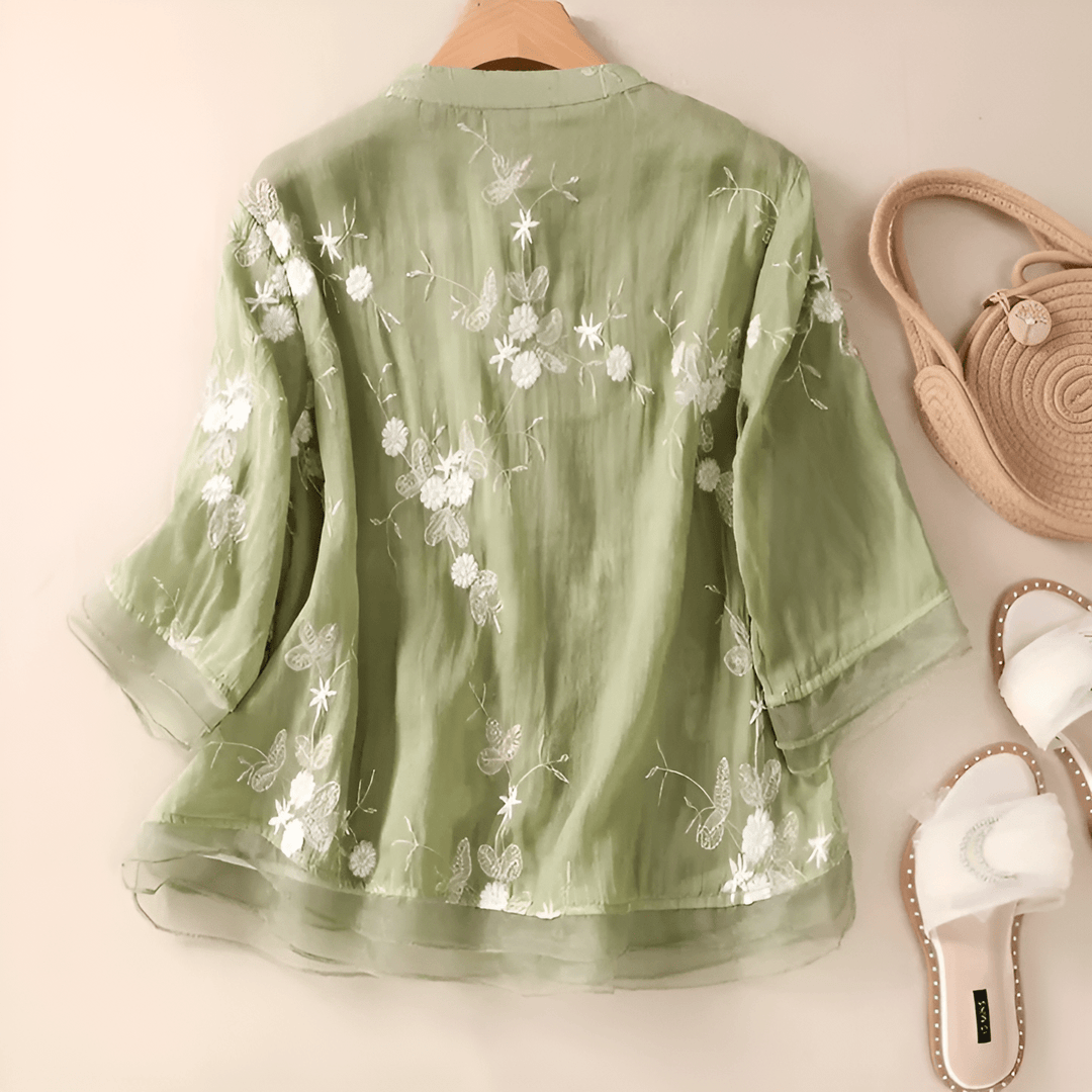 ELIORA | Embroidered Feminine Blouse - Ciara & Fiona
