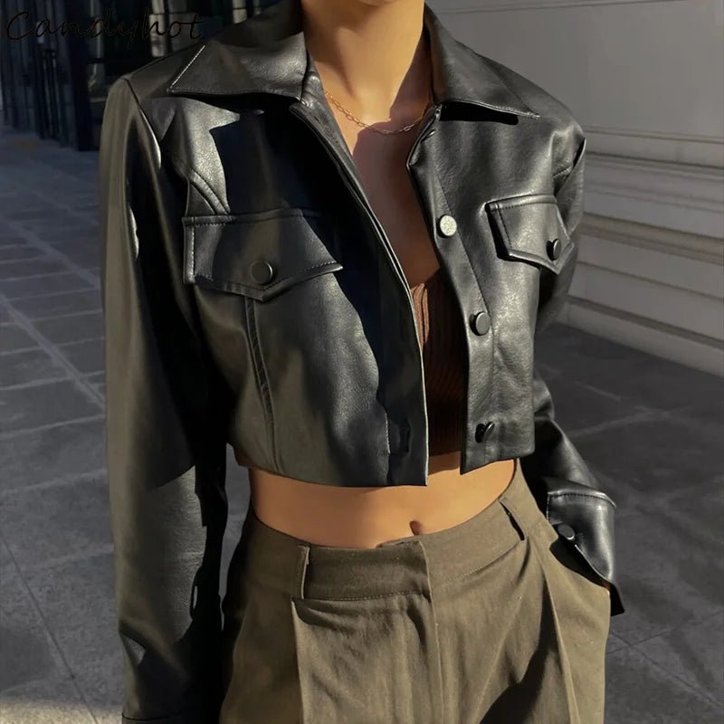 Élise™ | Elegant Faux Leather Jacket - Ciara & Fiona