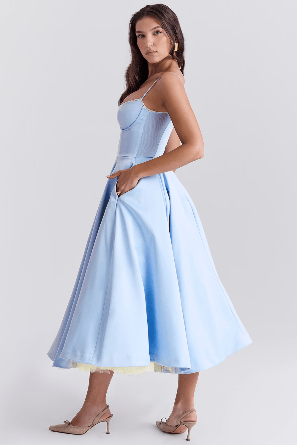 Elouise | Elegant Satin Party Dress - Ciara & Fiona