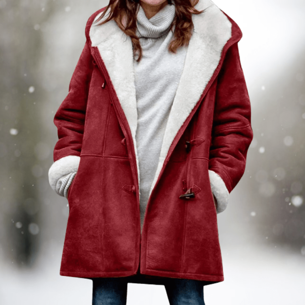 ELVARA | Women’s Suede Hooded Jacket - Ciara & Fiona