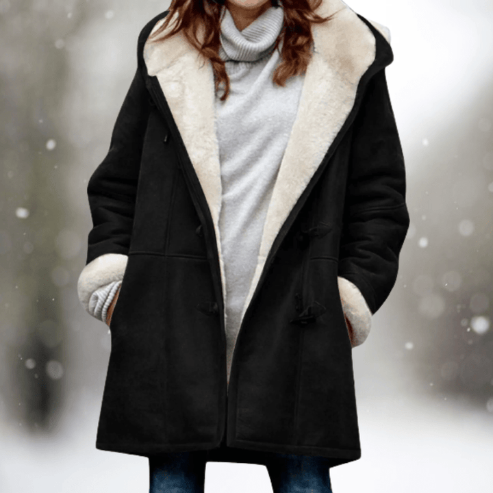 ELVARA | Women’s Suede Hooded Jacket - Ciara & Fiona