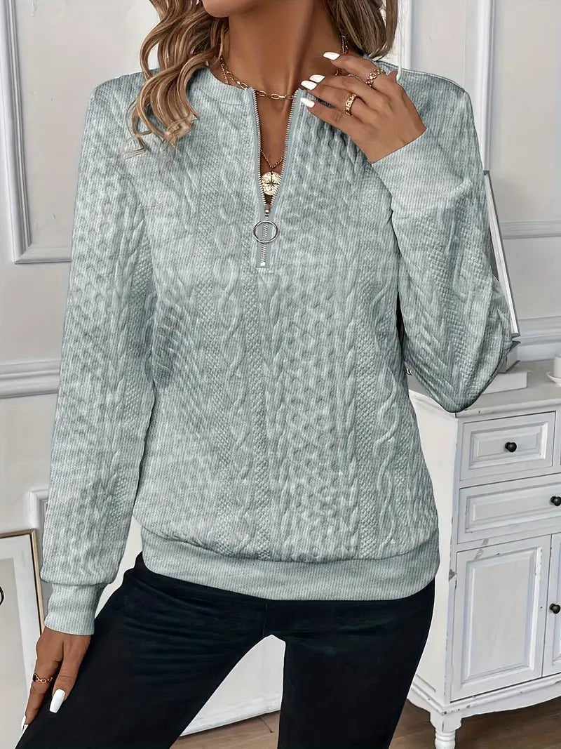 Emy | Sweater with Zipper - Ciara & Fiona