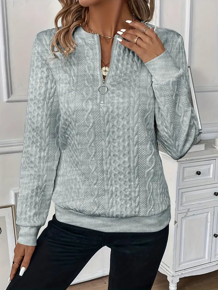 Emy | Sweater with Zipper - Ciara & Fiona